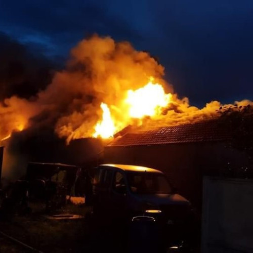 Incendiu de proporții în localitatea Sânleani, lichidat după trei ore