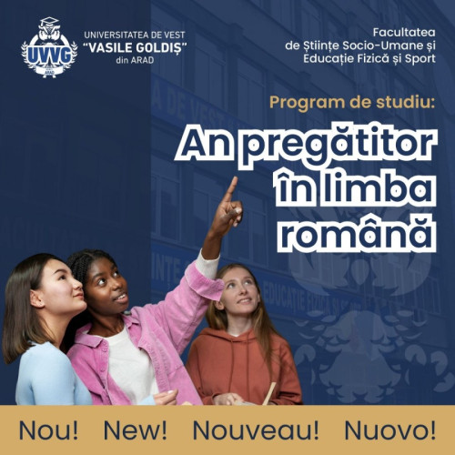 Universitatea de Vest &quot;Vasile Goldis&quot; din Arad lansează un nou program de studiu pentru limba română