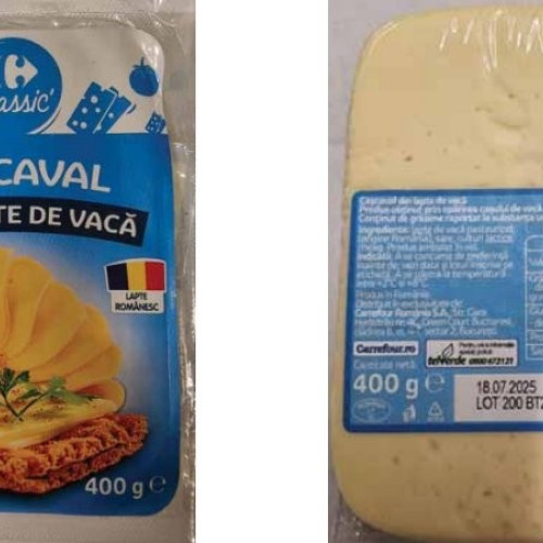 Carrefour retrage de pe piață un lot de cascaval din cauza contaminării cu Listeria