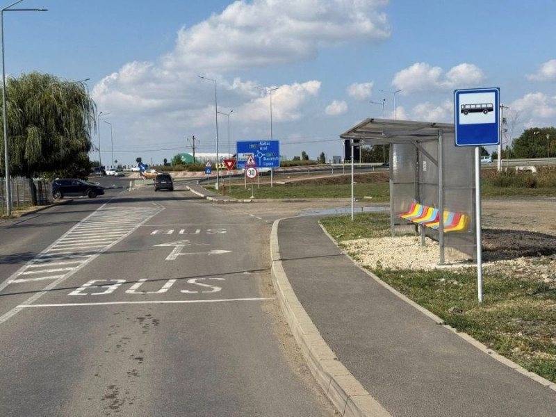 O nouă stație de autobuz a fost amenajată în Vladimirescu din cauza suspendării tramvaielor