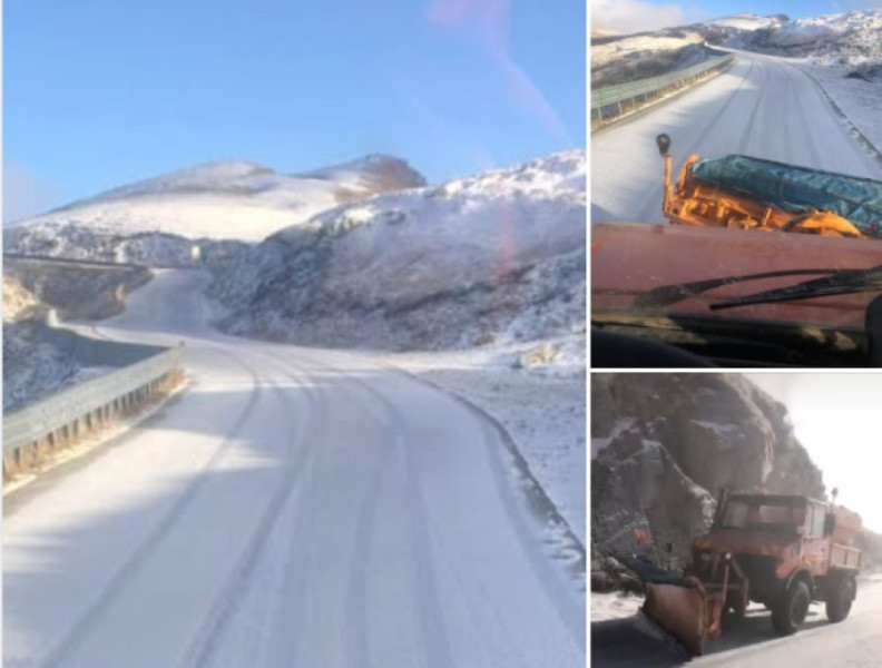 Transalpina a fost închisă temporar din cauza ninsorii și a viscolului