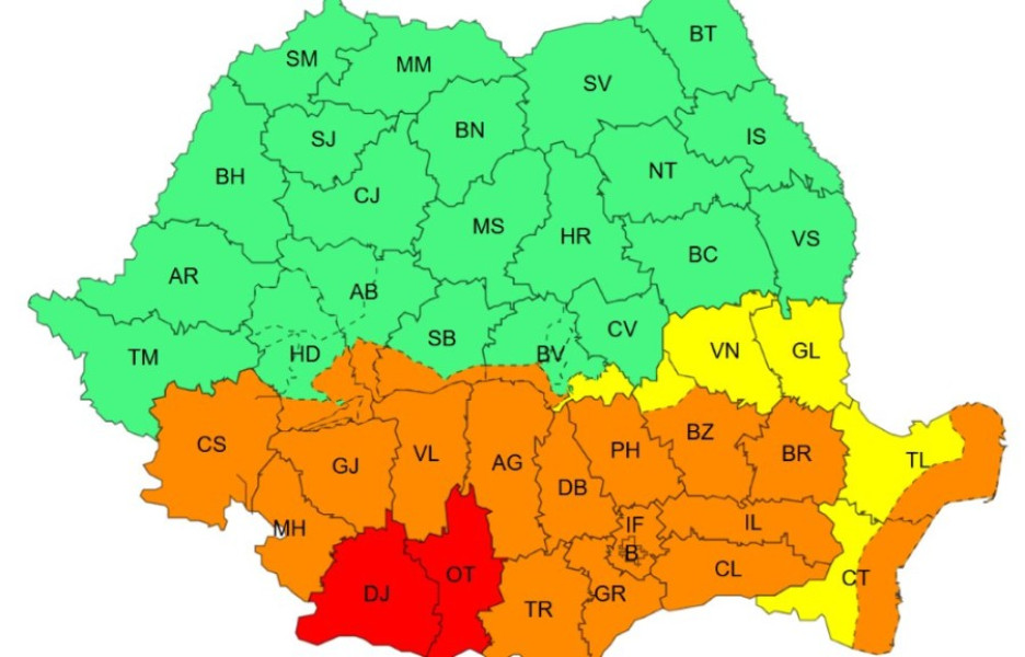 Vreme extremă în România: ploi torențiale, viscol și vânt puternic până pe 4 octombrie