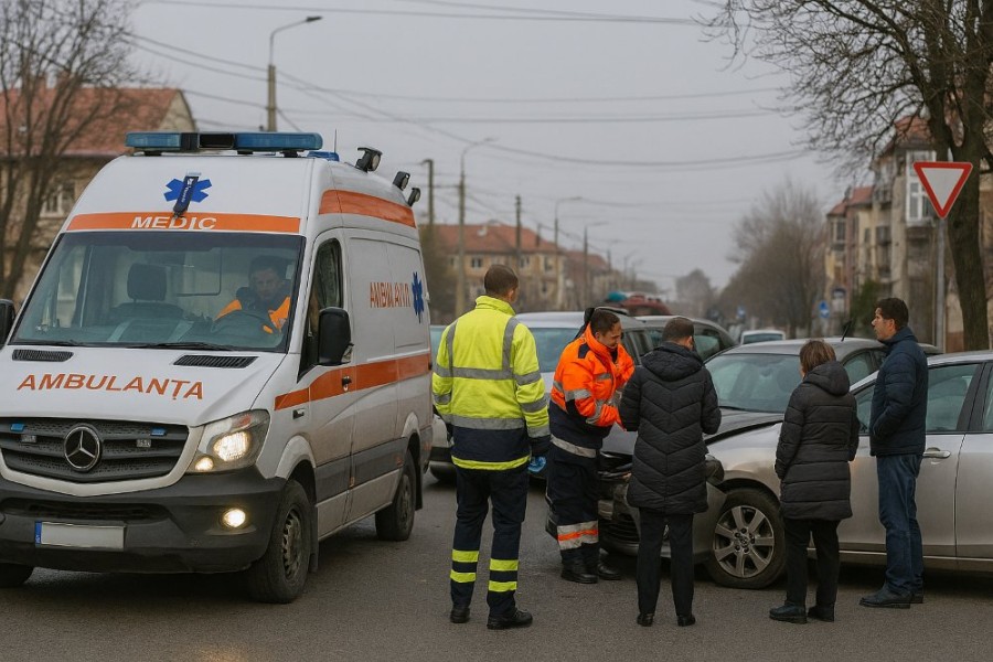 Pieton lovit de mașină în Arad, șase persoane implicate în accident